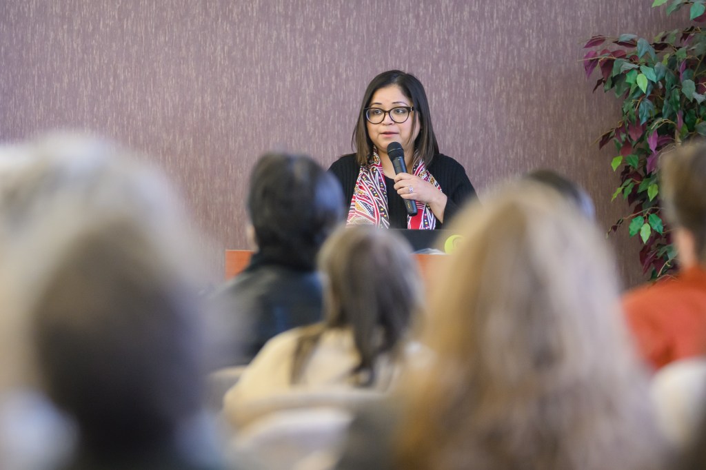 Soma Chaudhuri speaking